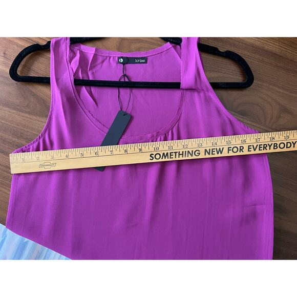 Krisa Revolve Violet Sheer Tunic Tank Top Sleeveless Size S NWT - Picture 3 of 6